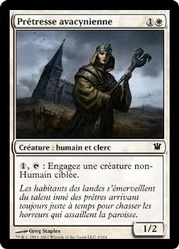 2011 Magic the Gathering Innistrad French #4 Prêtresse avacynienne Front