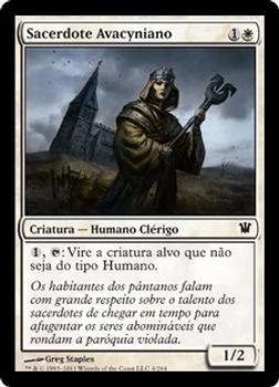 2011 Magic the Gathering Innistrad Portuguese #4 Sacerdote Avacyniano Front