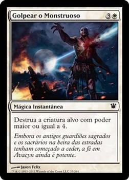 2011 Magic the Gathering Innistrad Portuguese #33 Golpear o Monstruoso Front