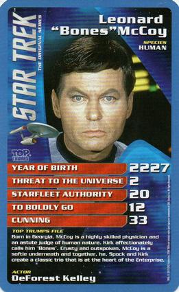 2017 Top Trumps Star Trek #NNO Leonard McCoy Front