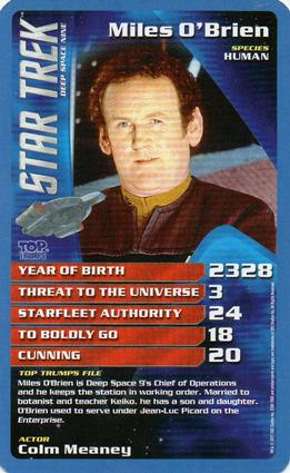 2017 Top Trumps Star Trek #NNO Miles O'Brien Front