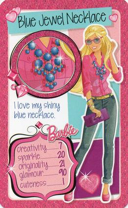 2014 Top Trumps Barbie #NNO Blue jewel necklace Front