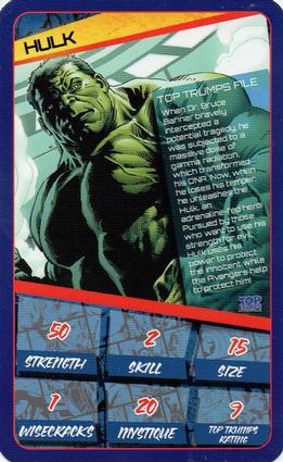2018 Top Trumps Marvel Universe #NNO Hulk Front
