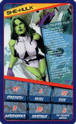 2018 Top Trumps Marvel Universe #NNO She-Hulk Front