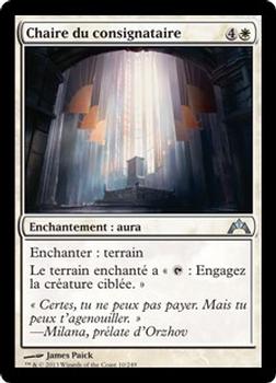 2013 Magic the Gathering Gatecrash French #10 Chaire du consignataire Front