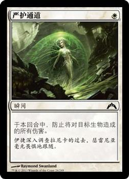 2013 Magic the Gathering Gatecrash Chinese Simplified #24 严护通道 Front