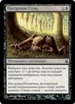 2008 Magic the Gathering Morningtide Russian #73 Презрение Стаи Front