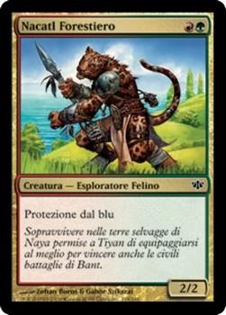 2009 Magic the Gathering Conflux Italian #119 Nacatl Forestiero Front