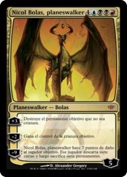 2009 Magic the Gathering Conflux Spanish #120 Nicol Bolas, planeswalker Front