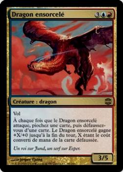 2009 Magic the Gathering Alara Reborn French #90 Dragon ensorcelé Front