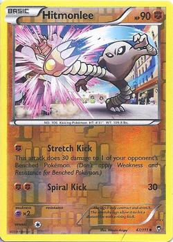 2014 Pokemon XY Furious Fists - Reverse Holo #47 Hitmonlee Front