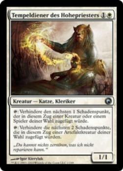 2010 Magic the Gathering Scars of Mirrodin German #1 Tempeldiener des Hohepriesters Front