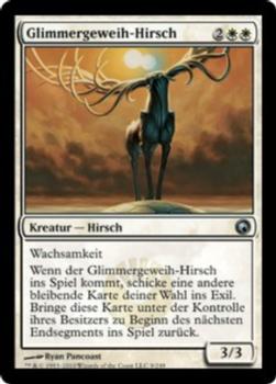 2010 Magic the Gathering Scars of Mirrodin German #9 Glimmergeweih-Hirsch Front