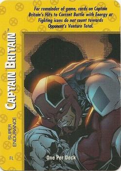 1999 Fleer Marvel X-Men OverPower #NNO Captain Britain - Super Endurance Front