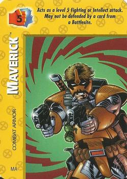 1999 Fleer Marvel X-Men OverPower #NNO Maverick - Combat Armor Front