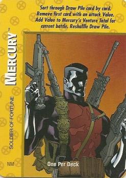 1999 Fleer Marvel X-Men OverPower #NNO Mercury - Soldier of Fortune Front