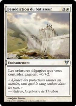 2012 Magic the Gathering Avacyn Restored French #8 Bénédiction du bâtisseur Front