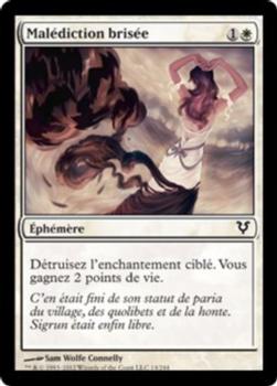2012 Magic the Gathering Avacyn Restored French #14 Malédiction brisée Front