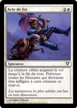 2012 Magic the Gathering Avacyn Restored French #26 Acte de foi Front