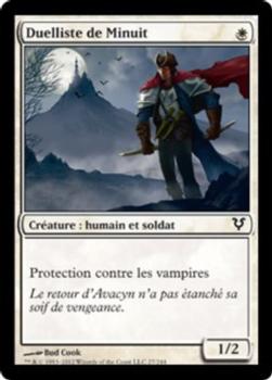 2012 Magic the Gathering Avacyn Restored French #27 Duelliste de Minuit Front