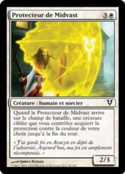 2012 Magic the Gathering Avacyn Restored French #28 Protecteur de Midvast Front