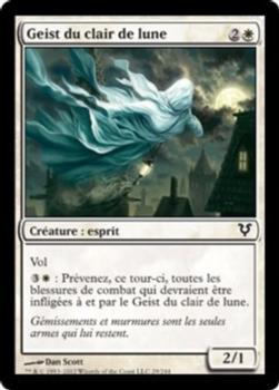 2012 Magic the Gathering Avacyn Restored French #29 Geist du clair de lune Front