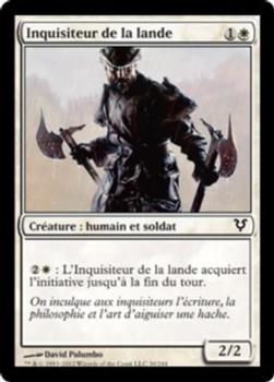 2012 Magic the Gathering Avacyn Restored French #30 Inquisiteur de la lande Front