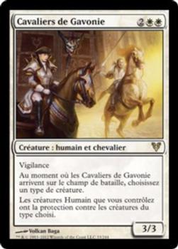 2012 Magic the Gathering Avacyn Restored French #33 Cavaliers de Gavonie Front