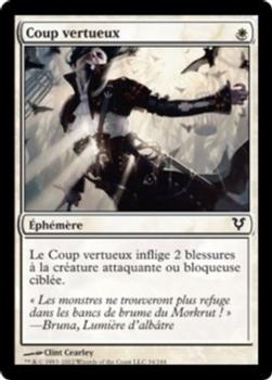 2012 Magic the Gathering Avacyn Restored French #34 Coup vertueux Front