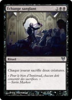 2012 Magic the Gathering Avacyn Restored French #85 Échange sanglant Front