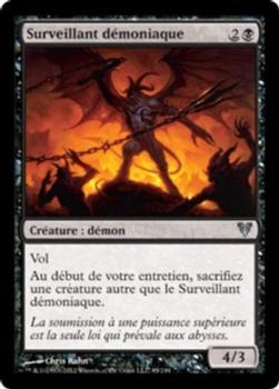 2012 Magic the Gathering Avacyn Restored French #95 Surveillant démoniaque Front