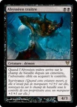 2012 Magic the Gathering Avacyn Restored French #121 Abysséen traître Front