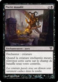 2012 Magic the Gathering Avacyn Restored French #124 Pacte maudit Front