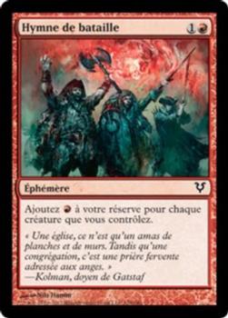 2012 Magic the Gathering Avacyn Restored French #128 Hymne de bataille Front