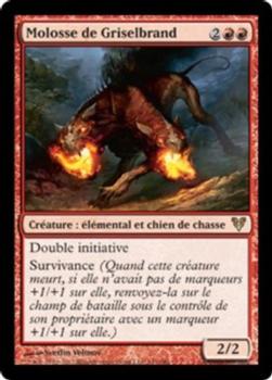 2012 Magic the Gathering Avacyn Restored French #141 Molosse de Griselbrand Front