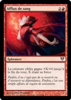 2012 Magic the Gathering Avacyn Restored French #154 Afflux de sang Front
