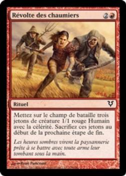 2012 Magic the Gathering Avacyn Restored French #158 Révolte des chaumiers Front