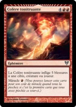 2012 Magic the Gathering Avacyn Restored French #160 Colère tonitruante Front