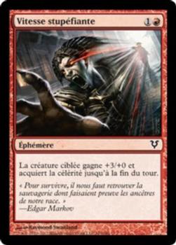 2012 Magic the Gathering Avacyn Restored French #163 Vitesse stupéfiante Front
