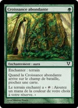 2012 Magic the Gathering Avacyn Restored French #167 Croissance abondante Front