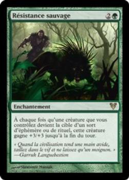 2012 Magic the Gathering Avacyn Restored French #203 Résistance sauvage Front