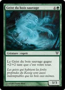 2012 Magic the Gathering Avacyn Restored French #204 Geist du bois sauvage Front