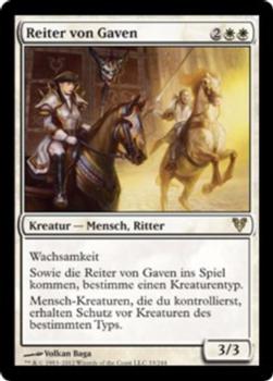 2012 Magic the Gathering Avacyn Restored German #33 Reiter von Gaven Front