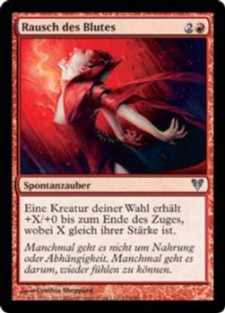 2012 Magic the Gathering Avacyn Restored German #154 Rausch des Blutes Front