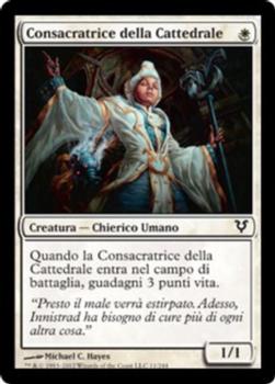 2012 Magic the Gathering Avacyn Restored Italian #11 Consacratrice della Cattedrale Front