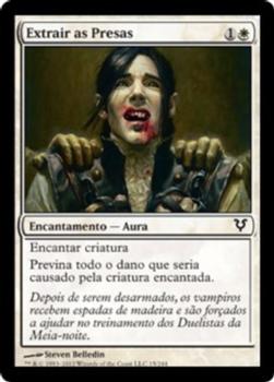 2012 Magic the Gathering Avacyn Restored Portuguese #15 Extrair as Presas Front