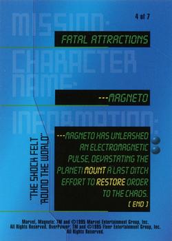 1995 Fleer Marvel Overpower - Mission Fatal Attractions #4 Magneto - 