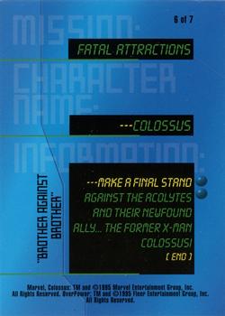 1995 Fleer Marvel Overpower - Mission Fatal Attractions #6 Colossus - 