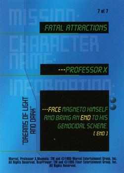 1995 Fleer Marvel Overpower - Mission Fatal Attractions #7 Professor X - 
