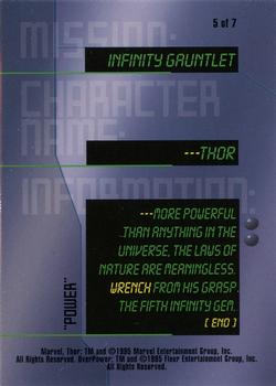 1995 Fleer Marvel Overpower - Mission Infinity Gauntlet #5 Thor - 